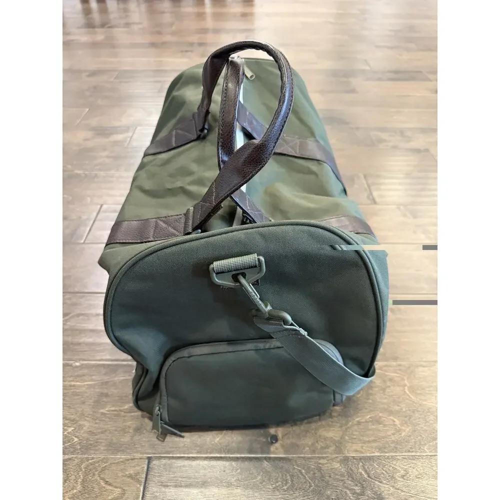 Herschel Supply Co. Ravine Duffel Bag Green Faux Leather Handle